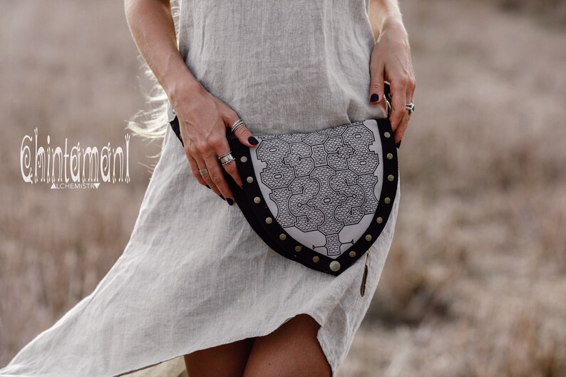 Ibiza Canvas and Leather Backpack with Pink Clasp for Women