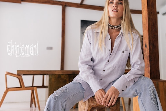 silk oversized button up