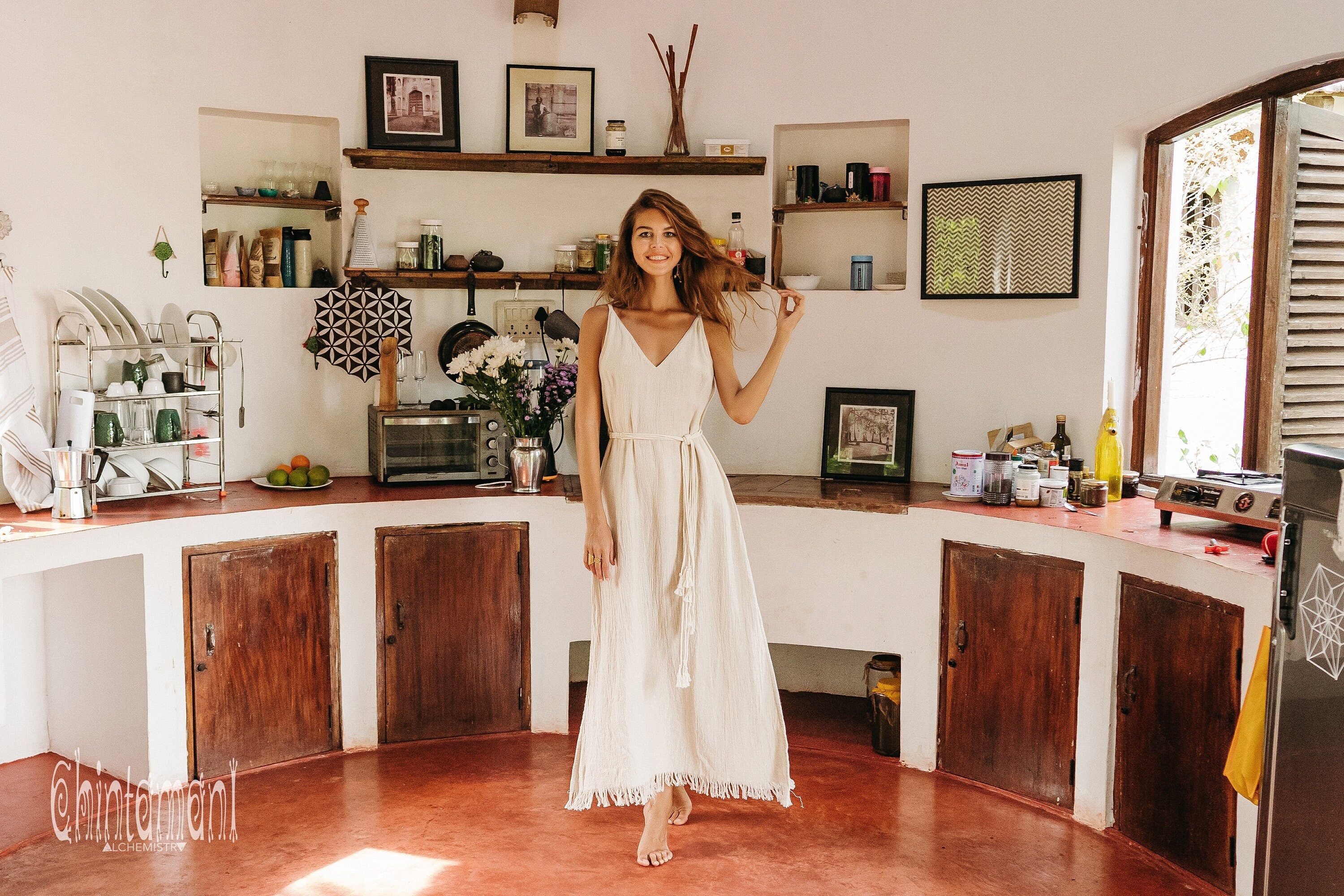 White Maxi Dress Simple Hippie Wedding Dress Boho Festival - Etsy