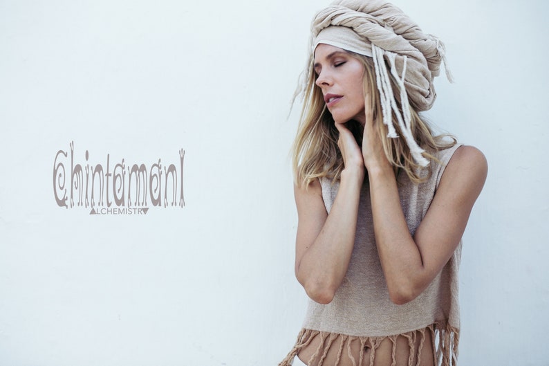 Printed Crop Shirt, Boho Style main image 1