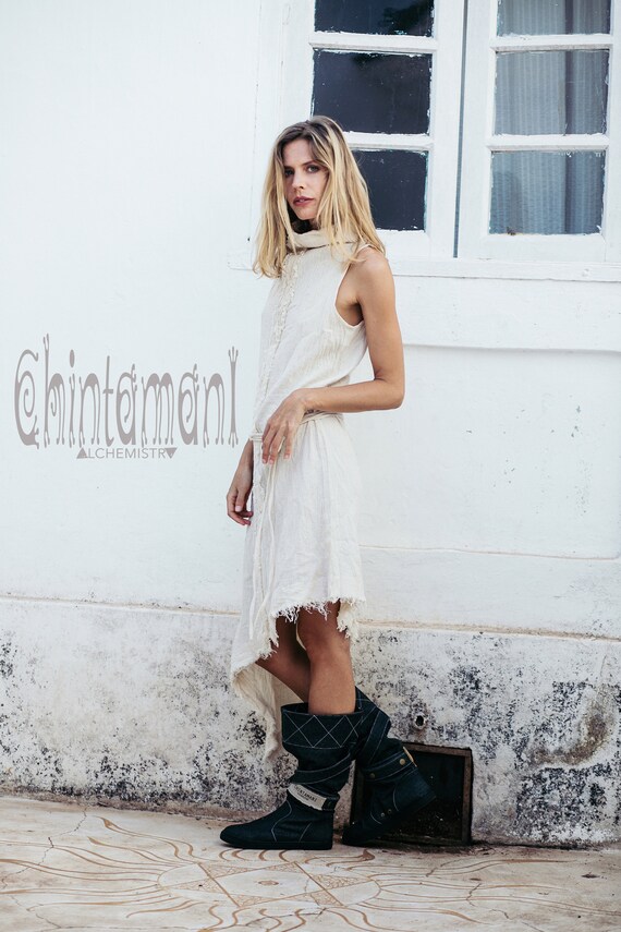 off white bohemian dress