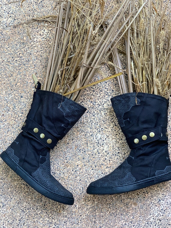 Zapatos veganos negros botas altas para hombres y mujeres | Etsy México