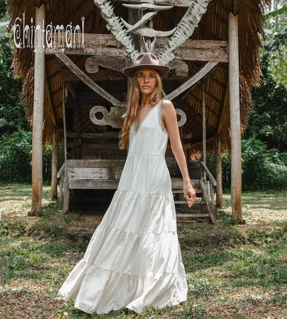 White linen dress maxi dress women dress long prom dress(1307) White linen dress maxi dress women dress long prom dress(1307)
