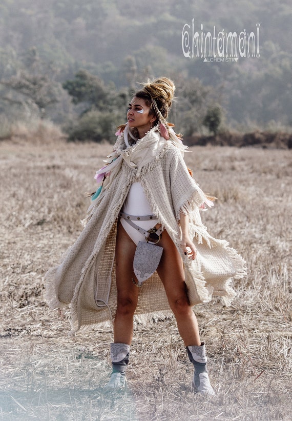 Boho Festival Poncho Kimono ∆ Burning Man Clothing Women