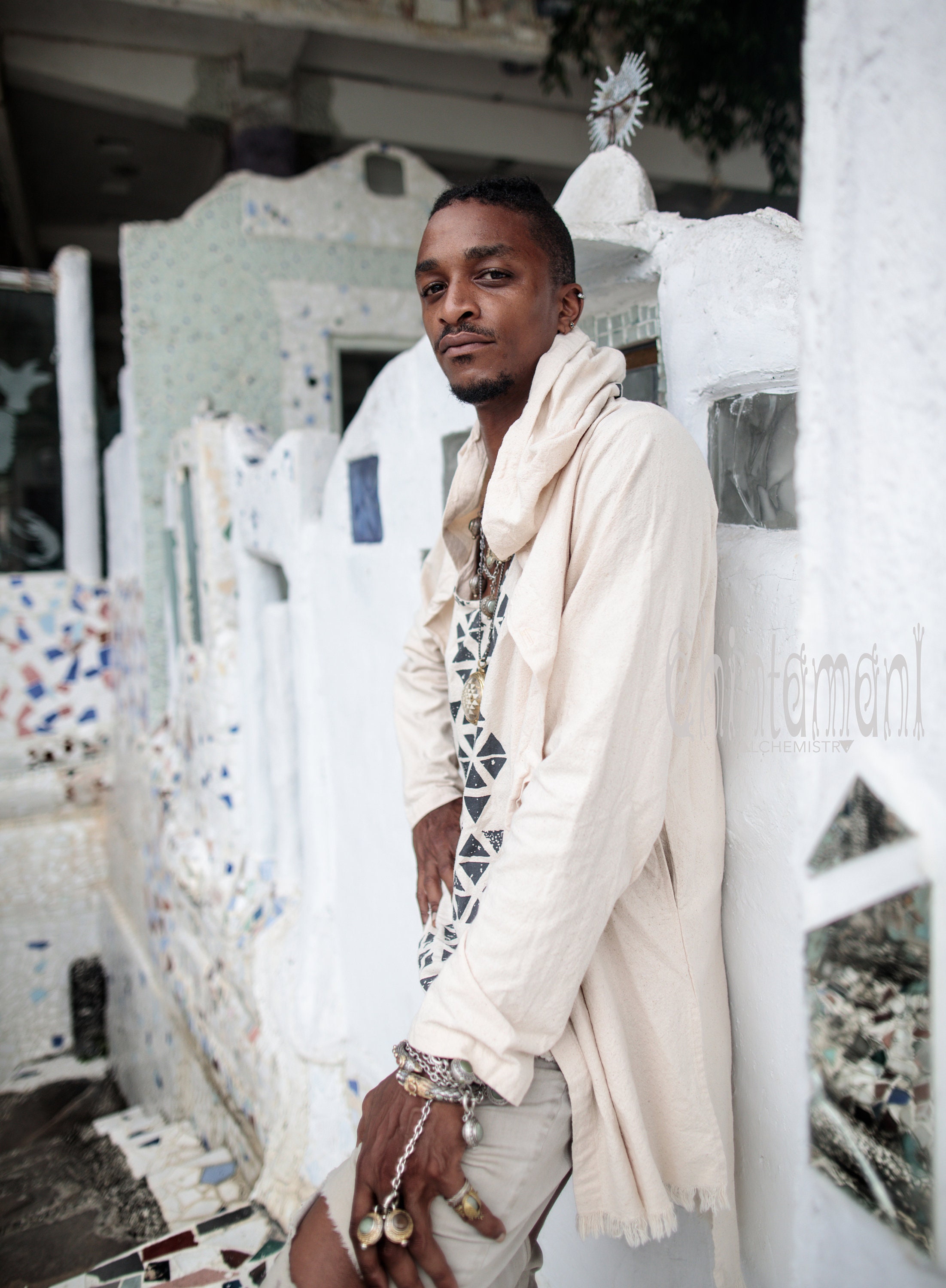 Long Hooded Cardigan ∆ Mens Boho Shirt ∆ Raw Cotton Long
