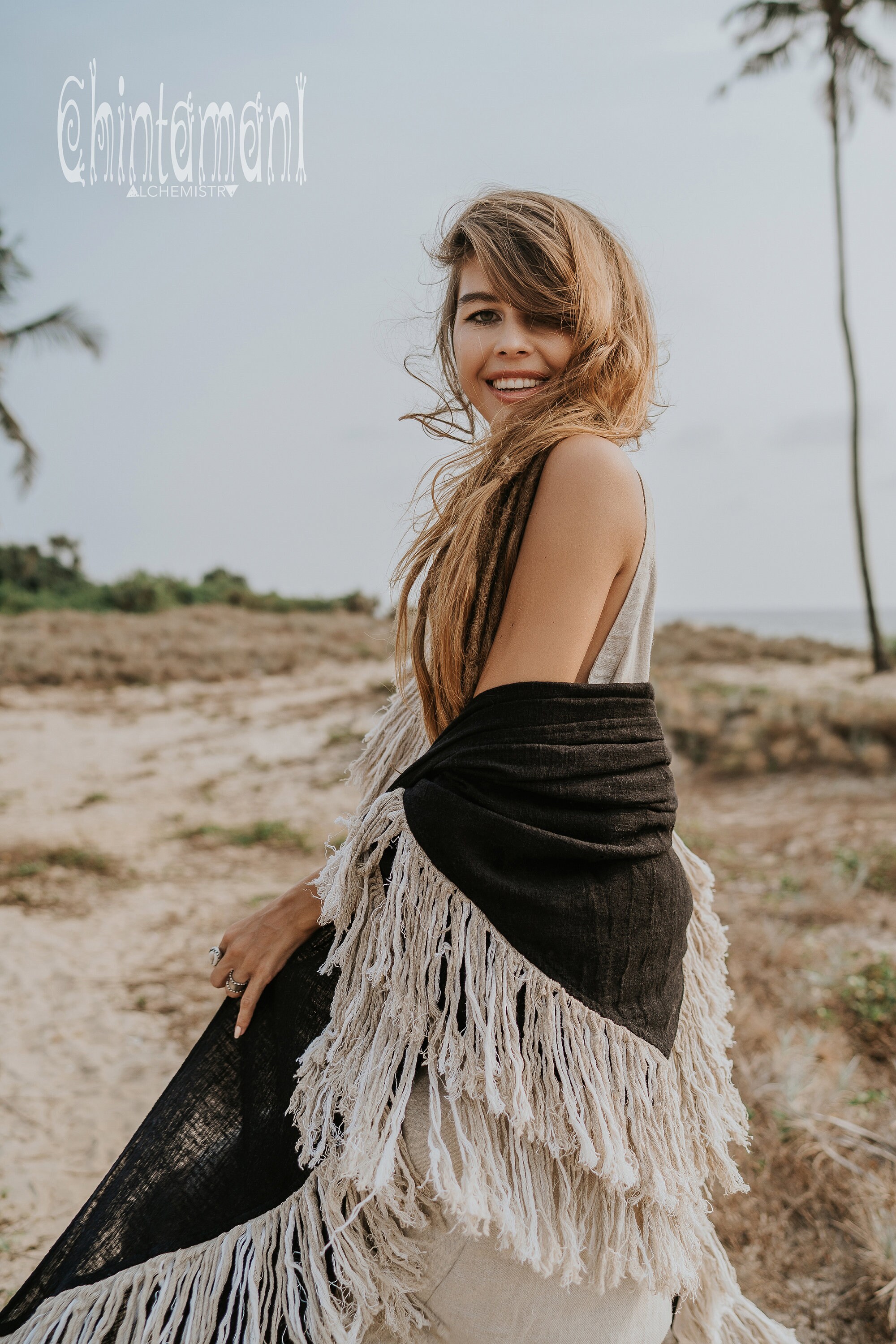 thumbnail image 2 of XUNZOO Faux Suede Fringe Lace Shawls And Wraps With Tassel For Women Evening Dresses Triangle Stoles Shrug Cover Up Ivory One Size At Women's Clothing Store 2 of 12