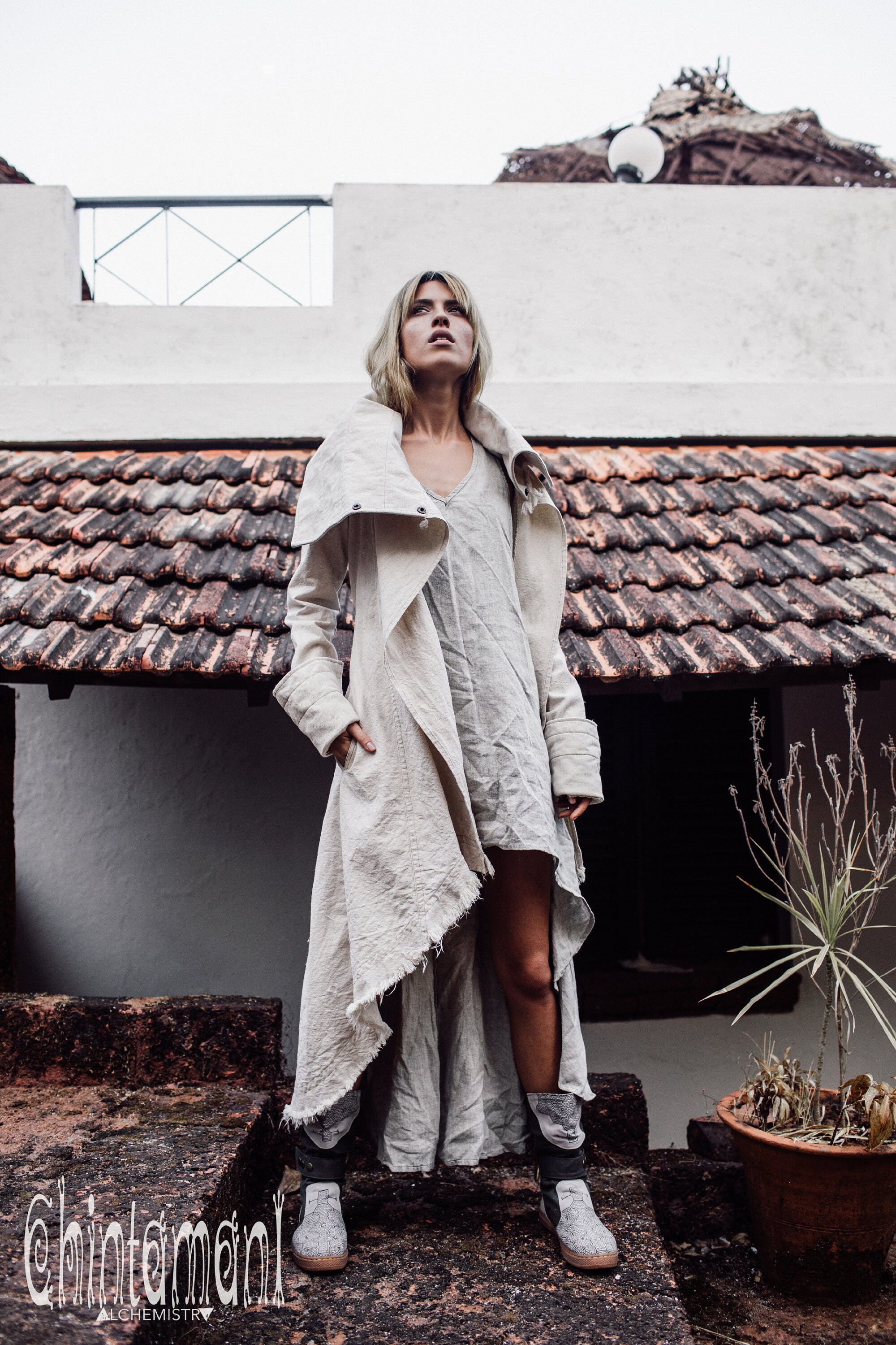Asymmetric Bohemian Coat ∆ Canvas Trench Coat Women ∆ Maxi Asymmetric Bohemian Coat ∆ Canvas Trench Coat Women ∆ Maxi
