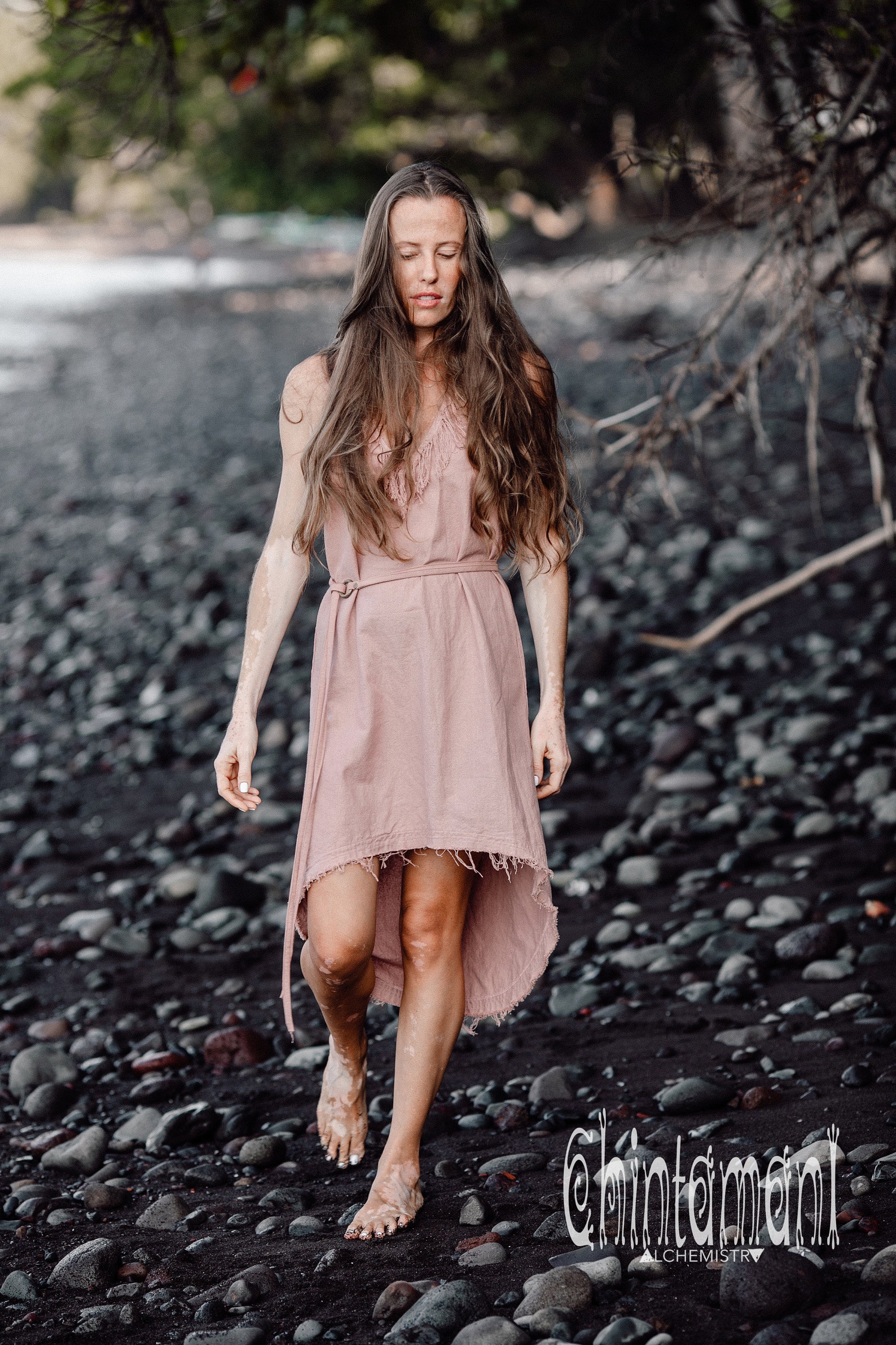 one strap green dress