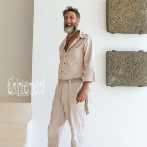 Long Cotton Overalls Men 3/4 Sleeve Jumpsuit Mens - Etsy