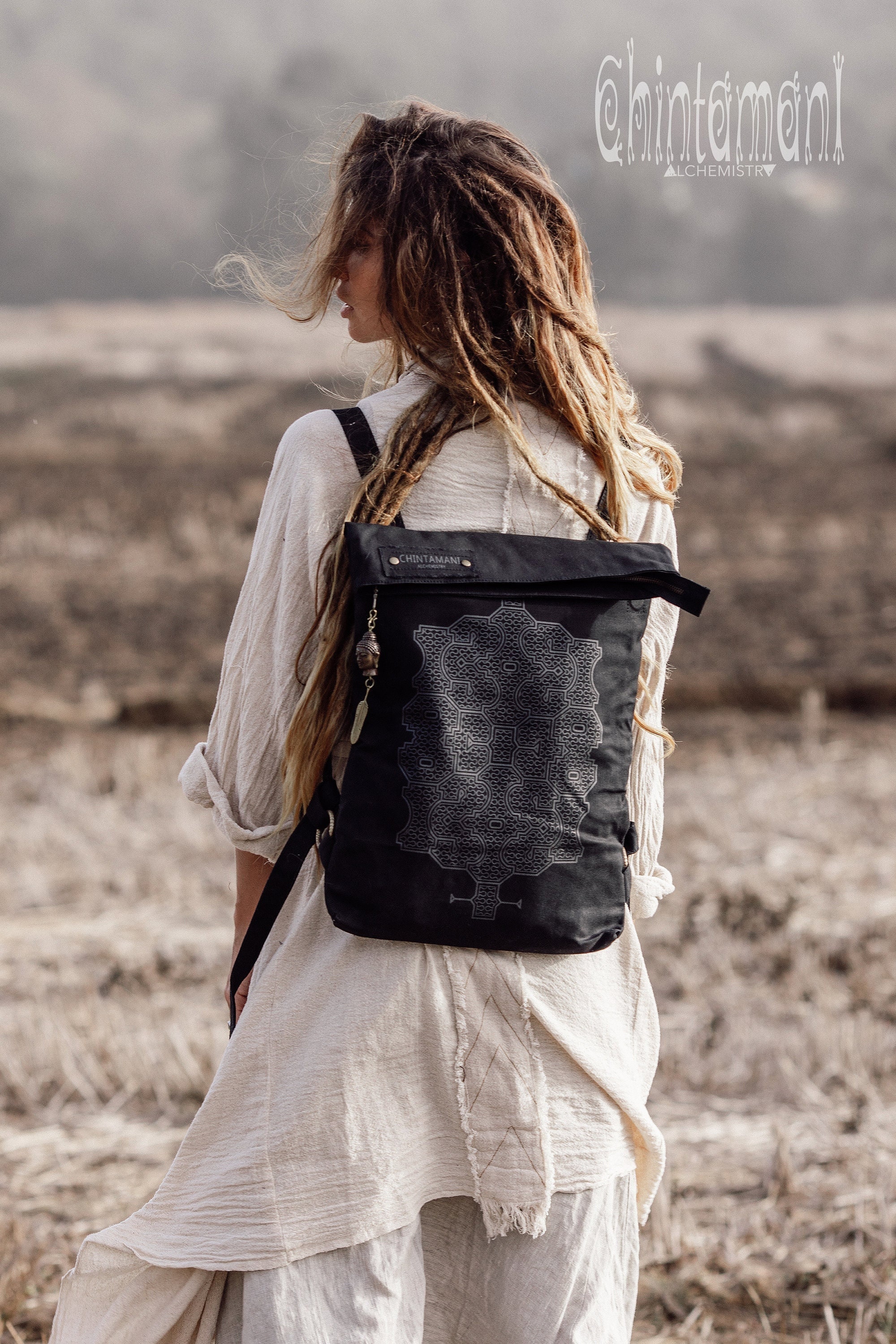 Bohemian Extra Large Canvas Backpack