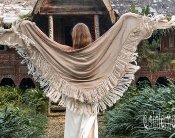 Boho Shawl ∆ Fringe Bohemian Scarf Women ∆ Hippie Boho
