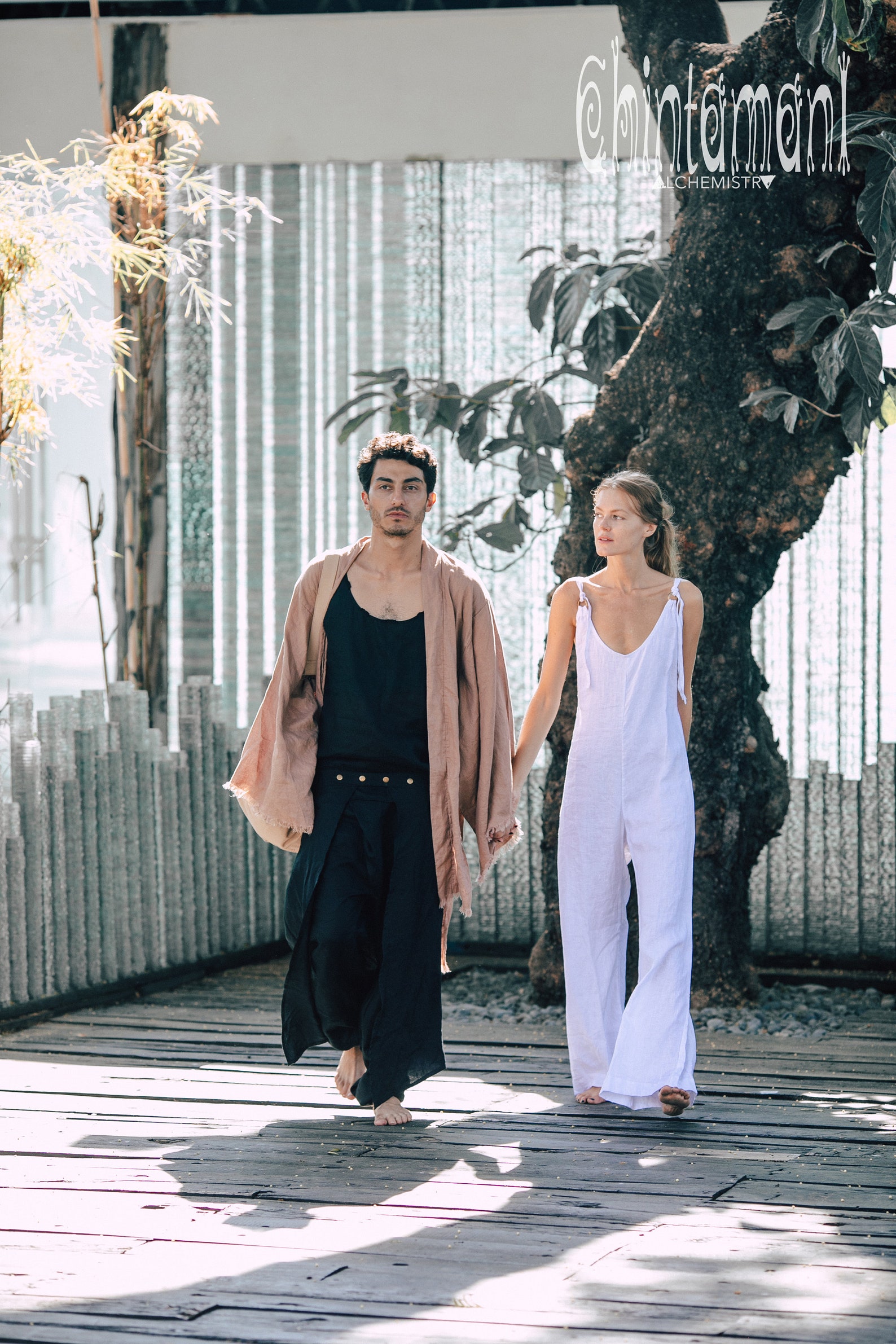 White Linen Jumpsuit Long Boho Jumpsuit Linen Clothes for | Etsy