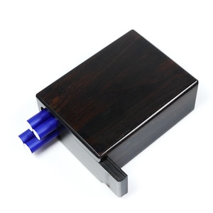 Custom Genuine Ebony Wood Case for 20 Cigarettes, CNC hollowed Case