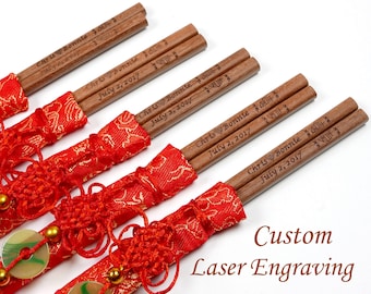 Personalisiertes Lasergraviertes Pau Rosa Holz Essstäbchen