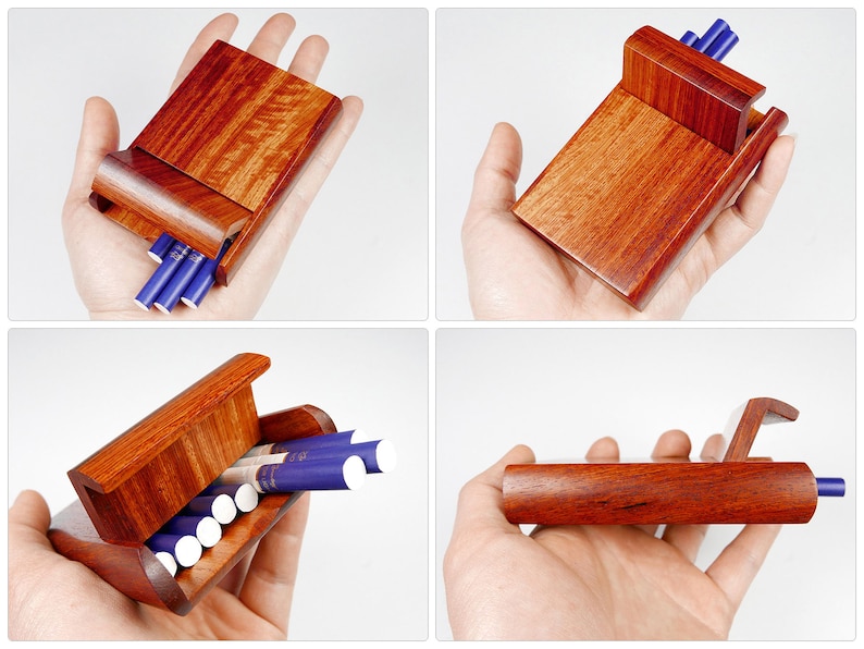 Rosewood Cigarette Case for 7 Kingsize Cigarettes Etsy