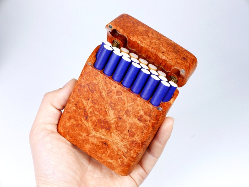 Original Burl Rosewood 20X King-size Cigarette Case image 2