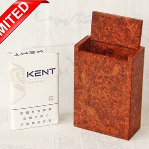 Scatola di sigarette Premium Full Rosewood Burl con coperchio Custodia per sigarette artigianale
