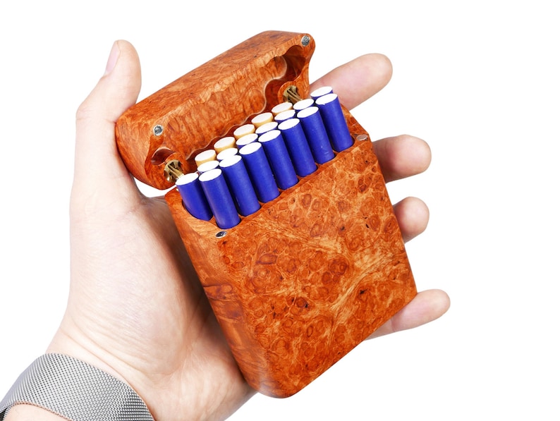 Original Burl Rosewood 20X Kingsize Cigarette Case Etsy