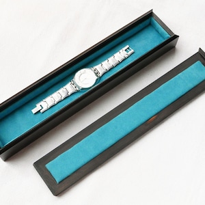 Custom 12&quot; Genuine Black Ebony Wood Rectangular Watch Box with Laser Engraved Personalized Logo, Jewelry Box, Handmade Wooden Box
