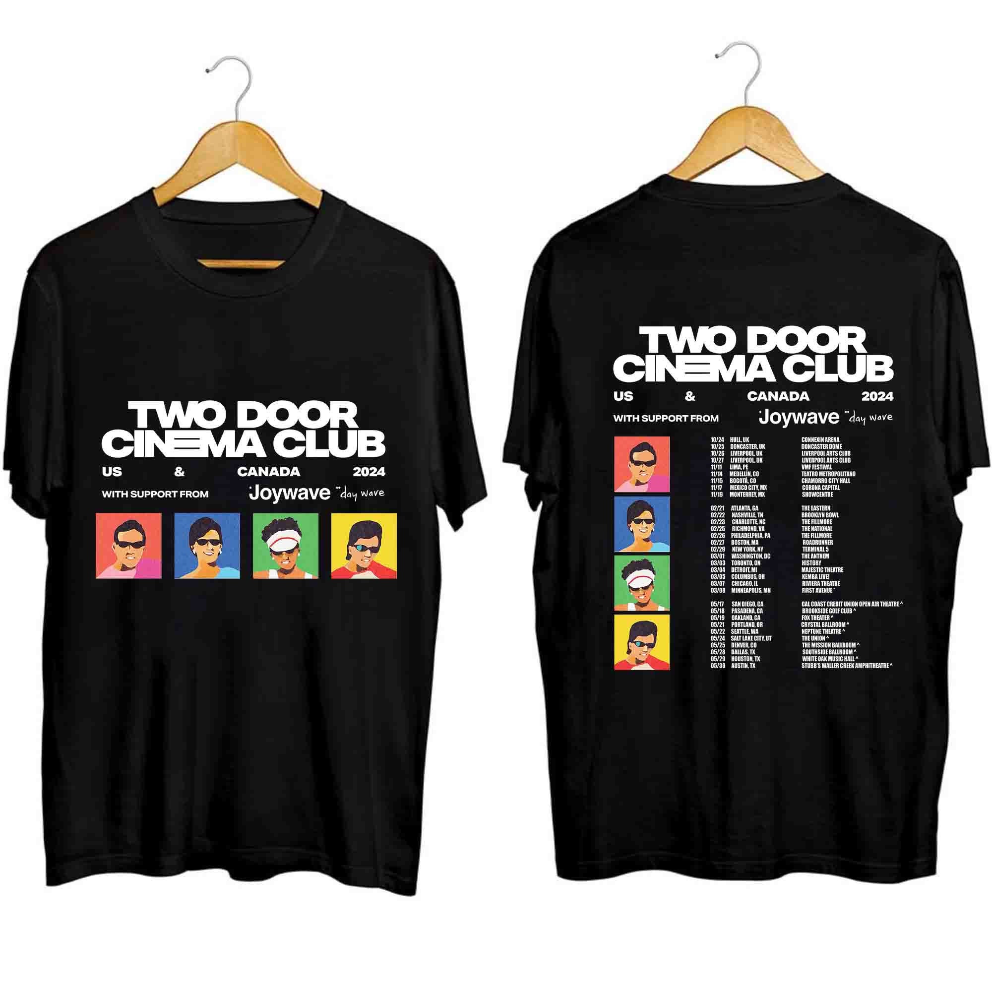 Two Door Cinema Club 2023 2024 Tour Shirt, Two Door Cinema Club Band Fan Shirt