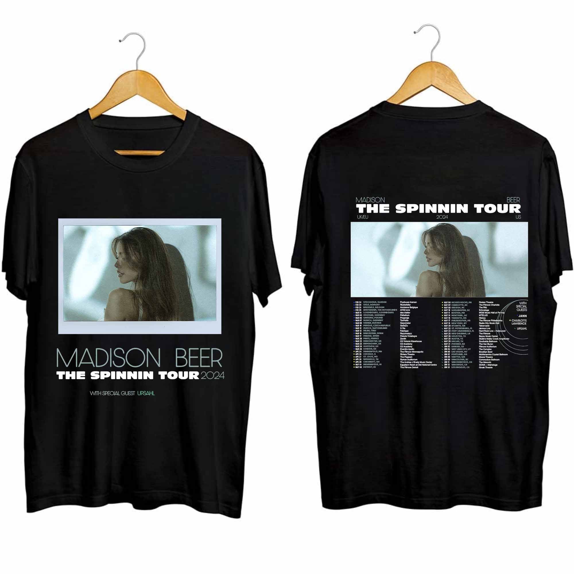 Madison Beer The Spinning Tour 2024 Shirt, Madison Beer 2024 Concert Shirt,  The Spinning 2024 Concert Shirt sold by Doyinsóla Mfonobong, SKU 155890147