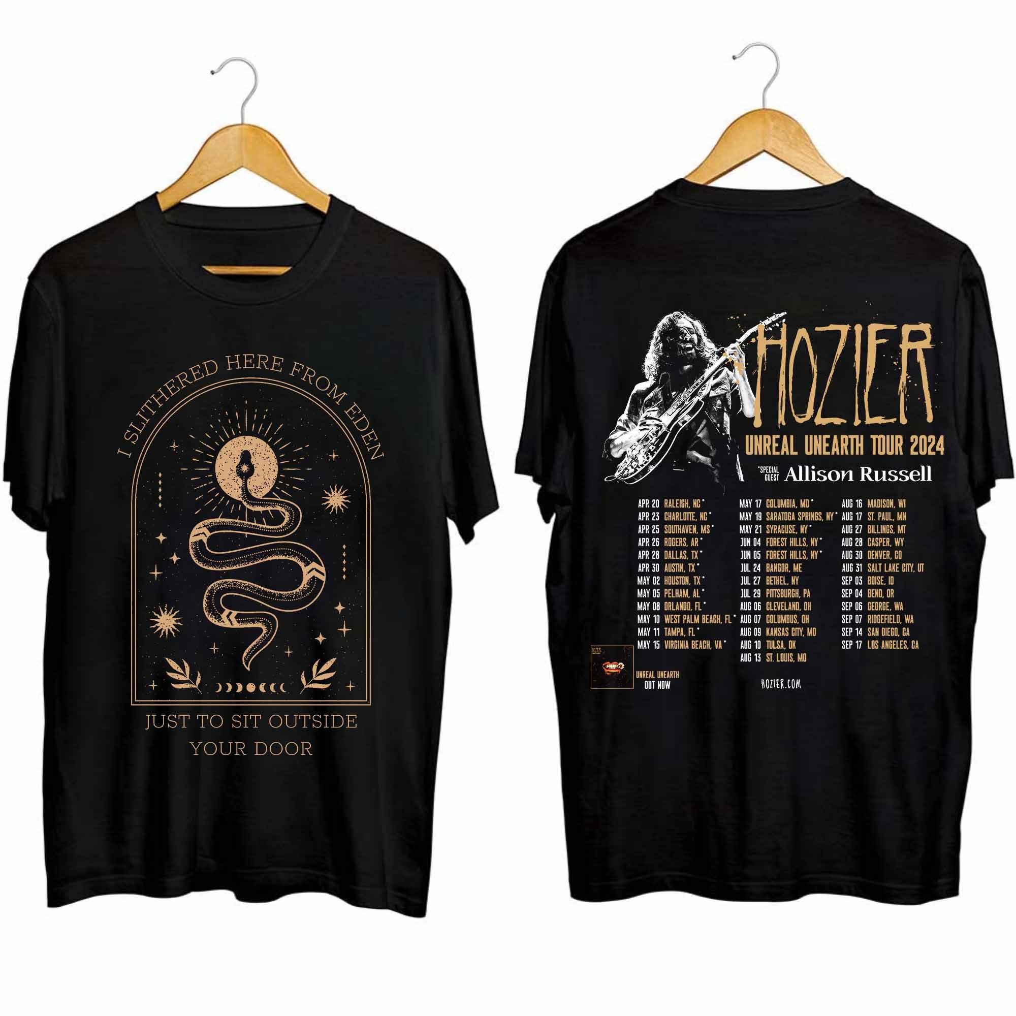 Hozier 2024 Tour Vintage Shirt, Hozier Unreal Unearth Tour 2024 sold by