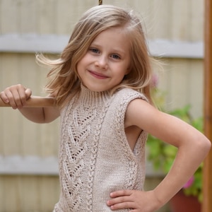 Knitting Pattern Hoya Vest Child and Teen sizes image 1