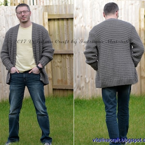 Knitting Pattern Gear Cardigan Adult sizes image 2