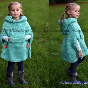 Knitting Pattern - Ramble Poncho (All sizes)