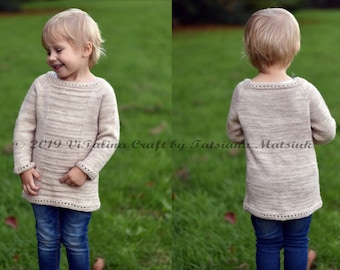 Knitting Pattern - Organica Sweater (Toddler, Child and Teens sizes)