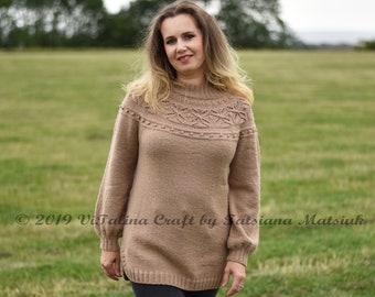 Knitting Pattern - Adult Starflake Sweater (Adult sizes)