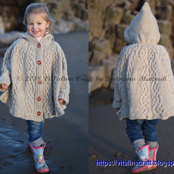 Knitting Pattern - Fairyland Poncho (Toddler and Child sizes)