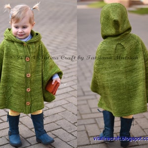 Knitting Pattern - Hearts Queen Poncho (Toddler, Child and Teen sizes)