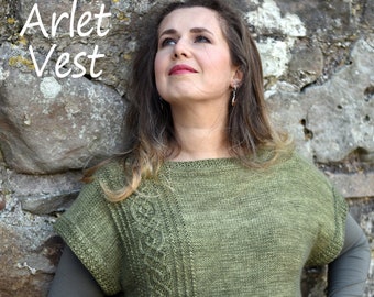 Knitting Pattern - Arlet Vest (Adult sizes)