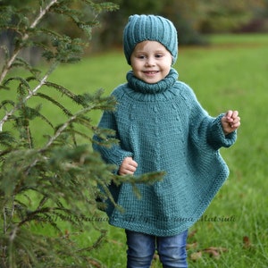 Knitting Pattern Fascination Poncho and Hat Set all Sizes - Etsy