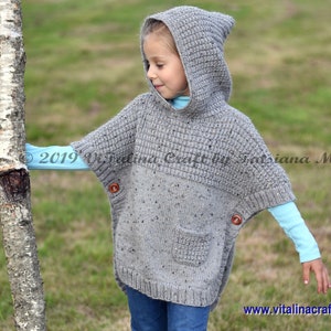 Knitting Pattern - E-motion Poncho (All sizes)