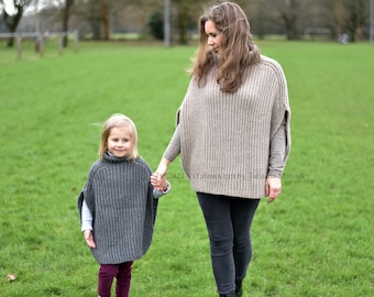 Knitting Pattern - Comfort Formula Poncho (All sizes)