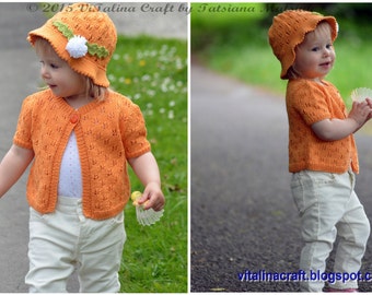 Knitting Pattern - Dandelion Panama Hat (Baby and Child sizes)