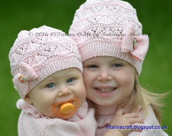 Knitting Pattern - Lacy Waves Hat (from Baby to Adult sizes)