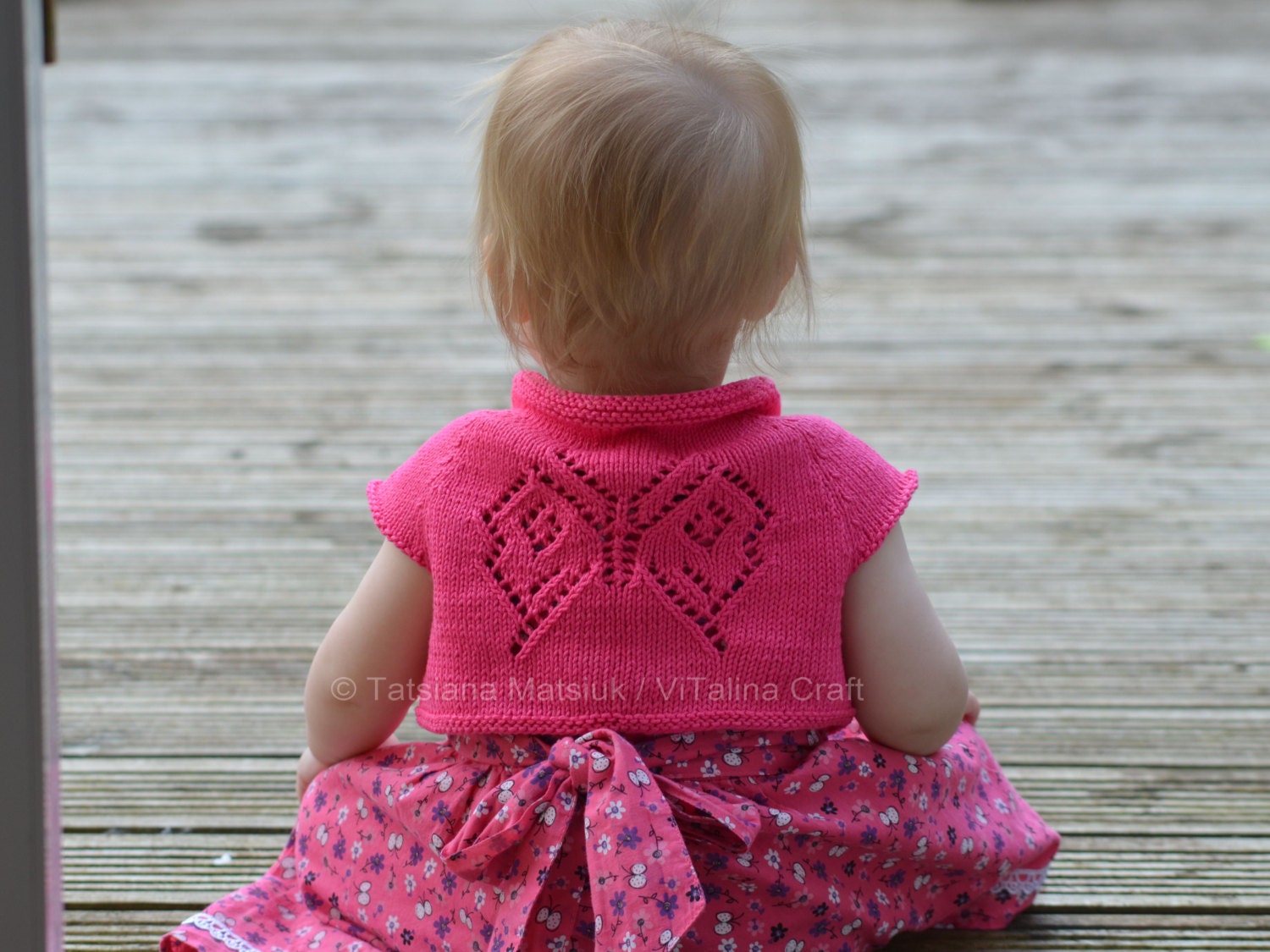 Knitting Pattern Papillon Bolero cardigan Baby Child Etsy UK