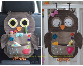 Crochet Pattern - Owl Treasure Organiser