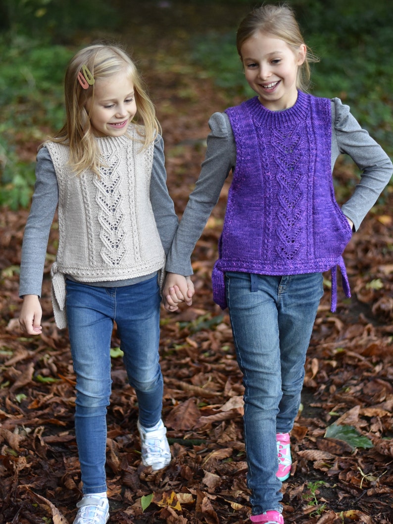 Knitting Pattern Hoya Vest Child and Teen sizes image 3