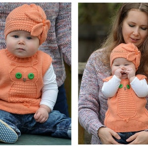 Knitting Pattern - Wise Owl Baby Vest (Baby sizes)