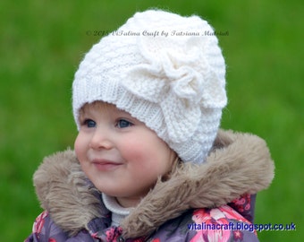 Knitting Pattern - Frozen Flower Hat (All sizes)