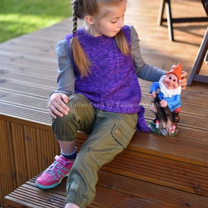 Knitting Pattern Hoya Vest Child and Teen sizes image 6