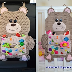 Crochet Pattern - Teddy Treasure Organizer