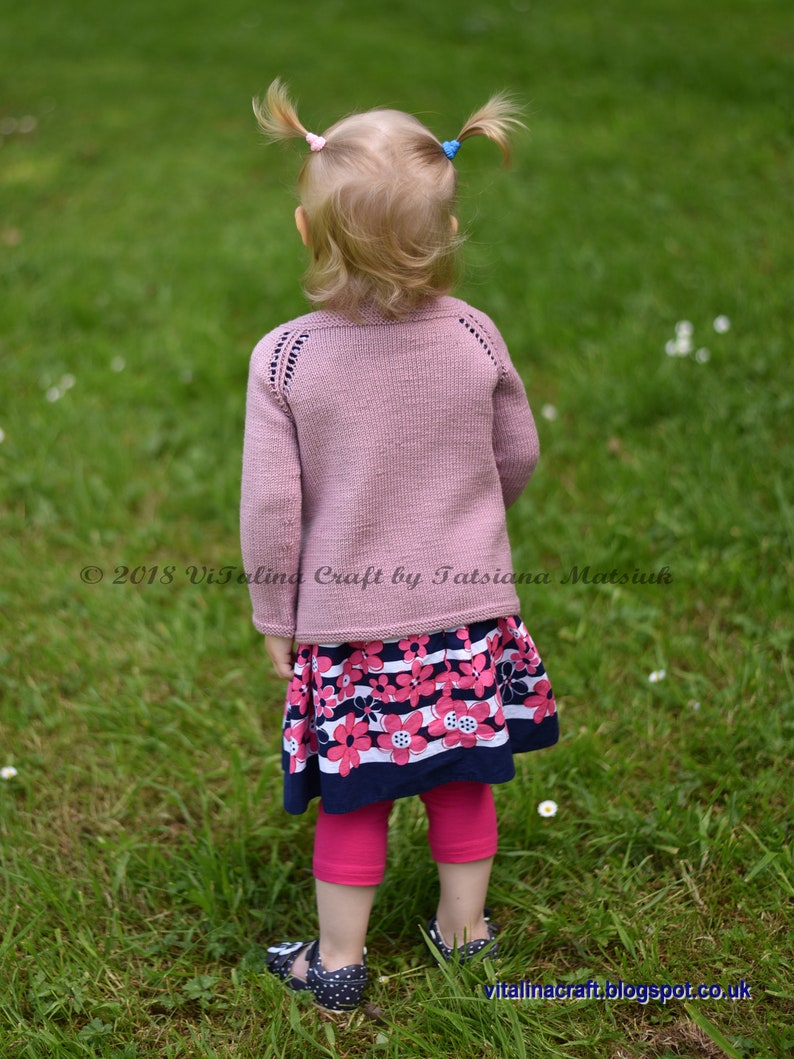 Knitting Pattern Liane Cardigan Toddler, Child and Teen sizes image 2