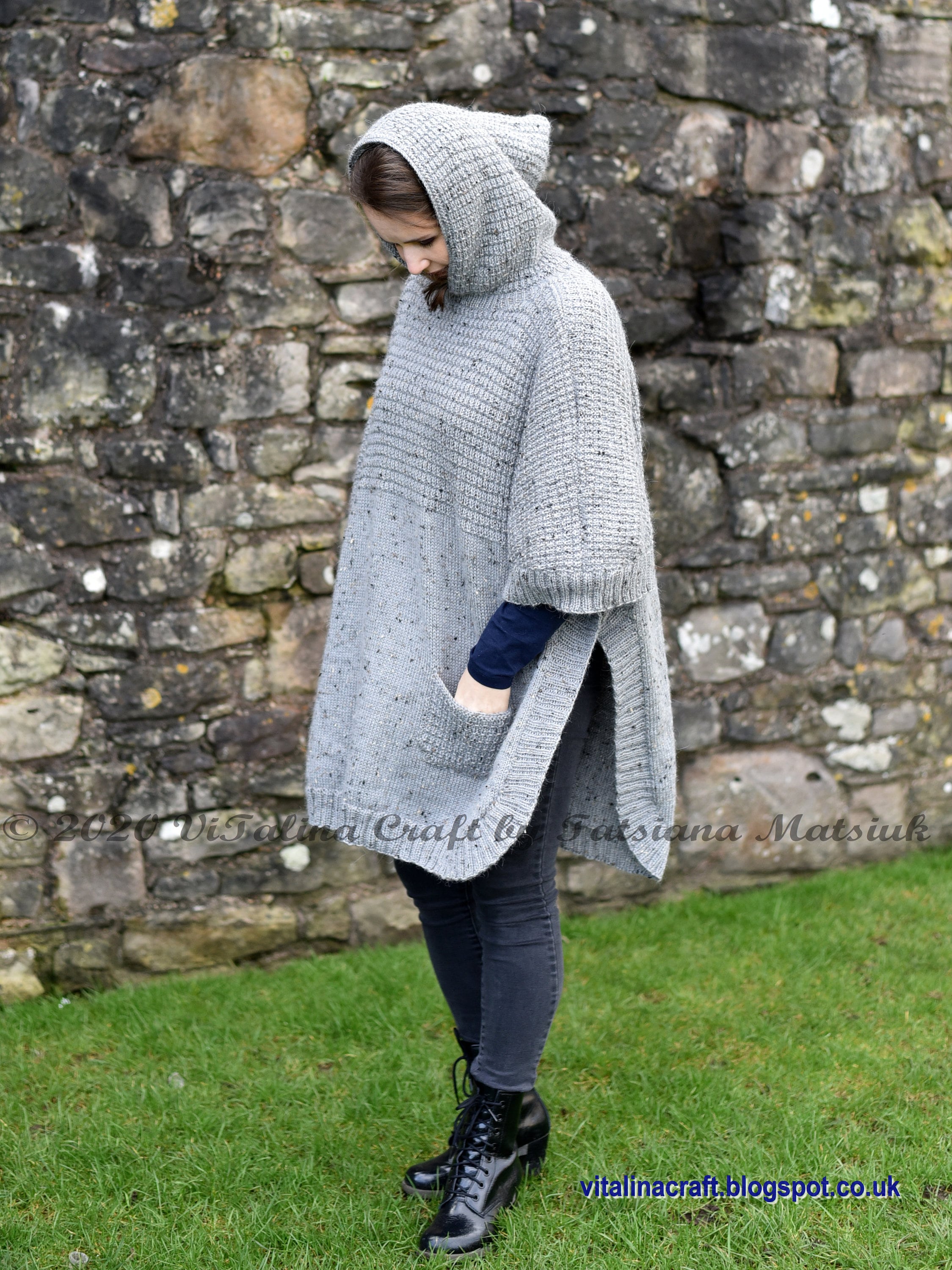Knitting Pattern - E-motion Poncho (all Sizes) - Etsy