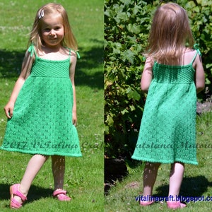Knitting Pattern - Dandelion Dress (Baby and Child sizes)