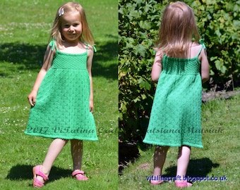 Knitting Pattern - Dandelion Dress (Baby and Child sizes)